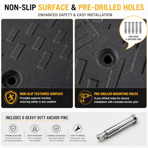 2 Pack 4'' Rise Rubber Curb Ramp