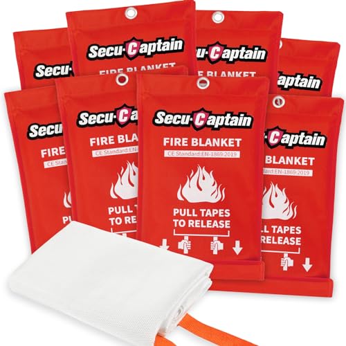 Emergency Fire Blanket for Home and Kitchen (8 Count)