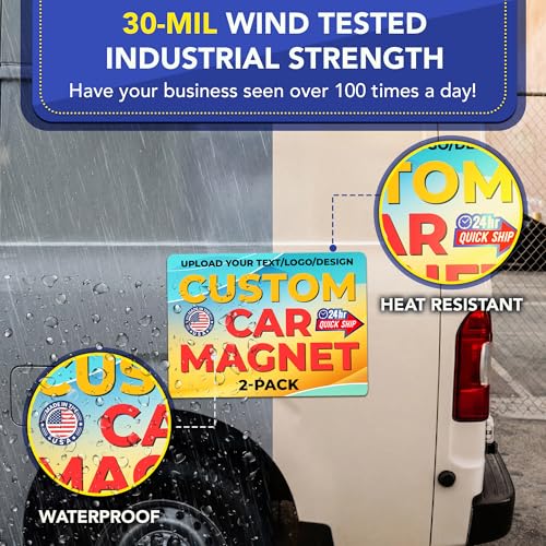 Custom Car Magnet 16x22 Inch 30 Mil 2 Pack