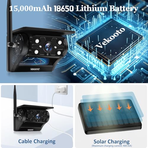 VK7 Magnetic Solar Wireless Backup Camera