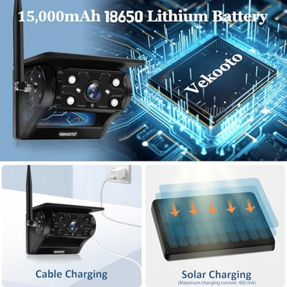 VK7 Magnetic Solar Wireless Backup Camera