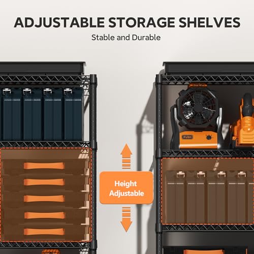 4 Tiers Storage Shelves Load 1400LBS