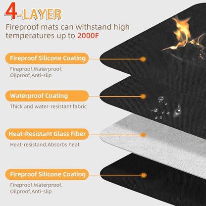 Under Grill Mat for Outdoor Grilling