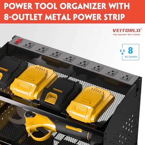 Power Tool Organizer with Charging Station