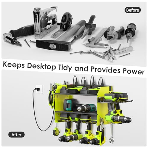 Modular Power Tool Organizer Wall Mount Charging Station