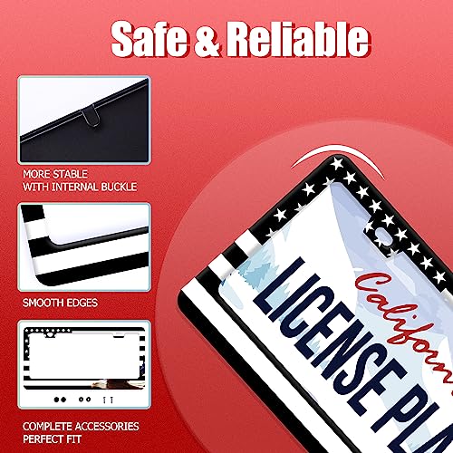 American Flag Eagle License Plate Stainless Steel Parts 12.3" x 6.3"