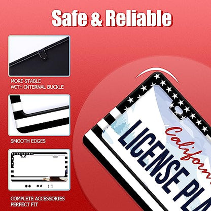 American Flag Eagle License Plate Stainless Steel Parts 12.3" x 6.3"