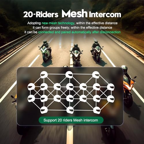Motorcycle Bluetooth intercom MS20 2000m Helmet Intercom