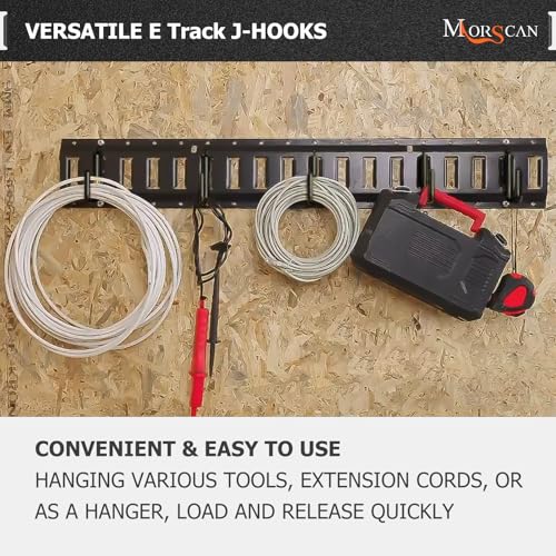 10-Pack 2-Inch J Hooks for E-Track and X-Track Rails (10 Count)