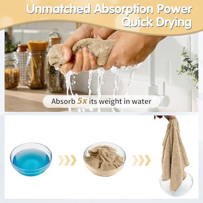 Beige Microfiber Cleaning Cloth (8 Count)