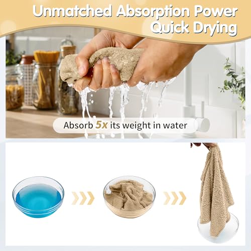 Beige Microfiber Cleaning Cloth (12 Count)