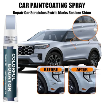 A3 Space White Metallic Touch Up Paint for Ford