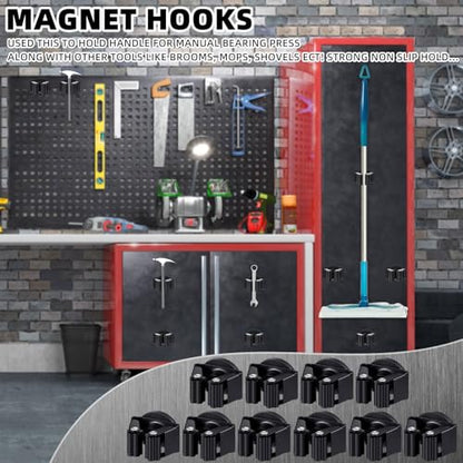 10 Pcs Magnetic Broom Holder Wall Mounted Anti Slip Rack