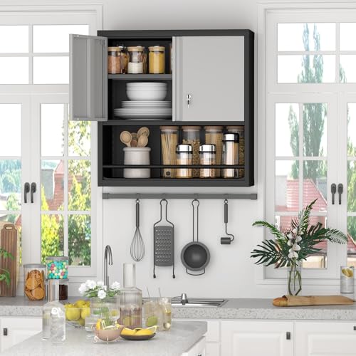 Metal Wall Cabinet with Adjustable Shelf