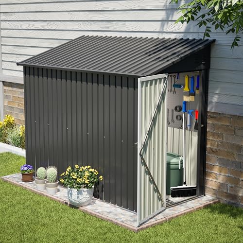 4x8 FT Lean to Outdoor Storage Shed