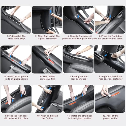 8PCS Door Sill Protector for Tesla Model Y Juniper 2025 (8 Count)