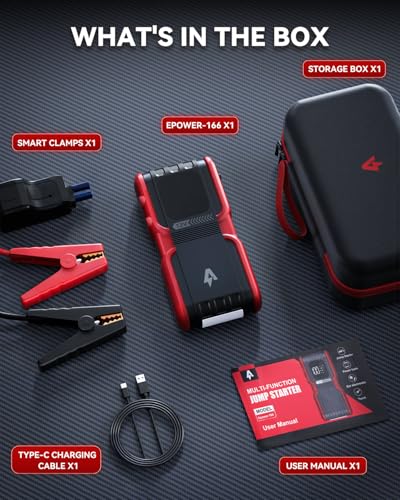 4000A Jump Starter with 20000mAh Power Bank