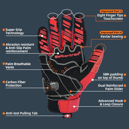 SPS 2 Plus Unisex Touchscreen Road Racing Motorcycle MTB Sports Gloves Also fit BMX MX ATV Mountain Bike Bicycle Cycling Off