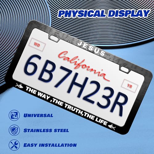 Jesus The Way The Truth The Life License Plate Frame Stainless Steel 2