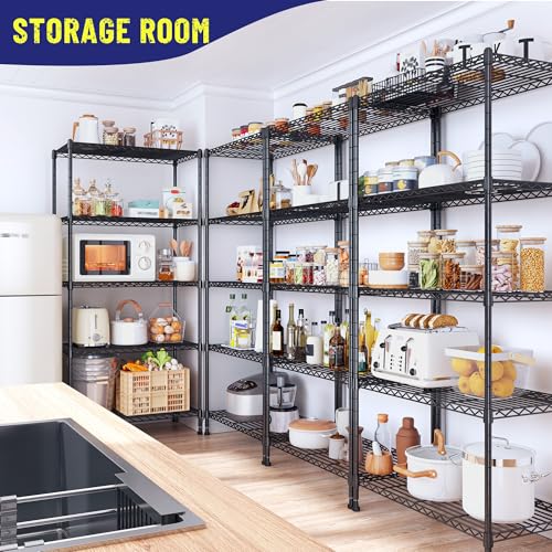 1010LBS Storage Shelves Adjustable Metal shelving Unit 5 Tier Wire Shelving (3 Count)