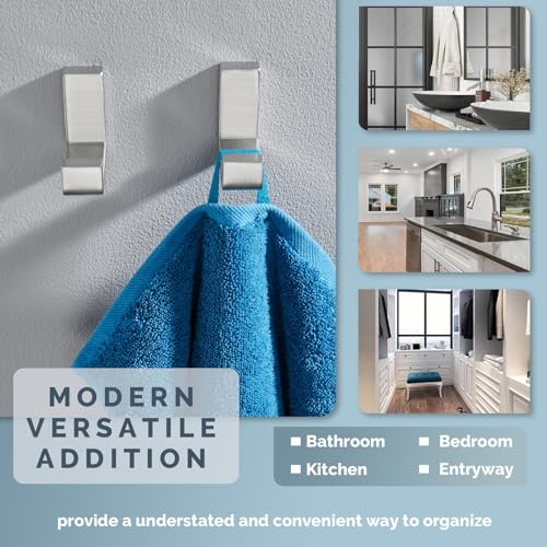 Towel Hooks Brushed Nickel (4 Count)