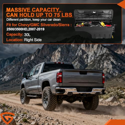 Truck Bed Swinging Toolbox Fits for Chevy GMC Silverado (7.5 Count)
