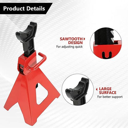 6 Ton (12,000 LBS) Automotive Jack Stands