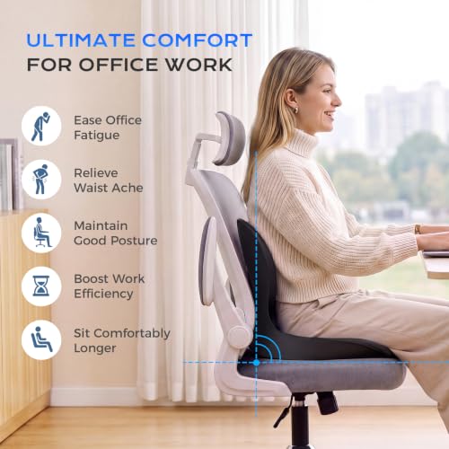 Car Seat Cushion and Lumbar Support Pillow One Piece