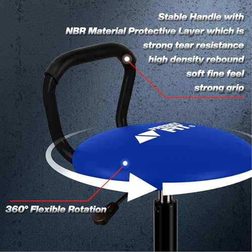 Garage Stool Adjustable Height Swivel Work Mechanic Shop Stool with Backrest
