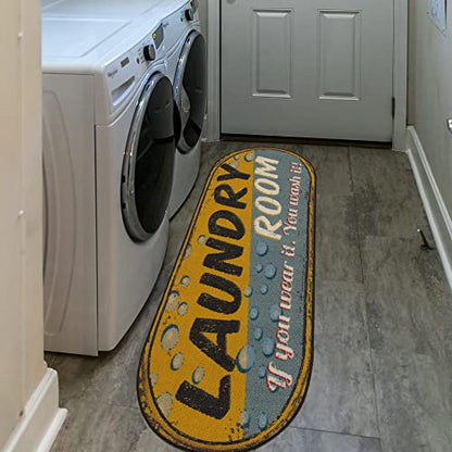 20" x 59" Oval Laundry Room Rug