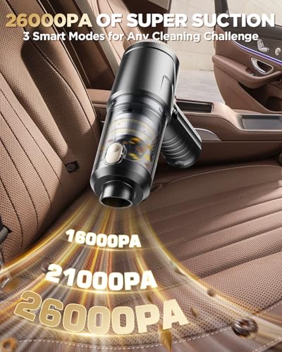 Handheld Vacuum Cleaner 26000Pa Suction with Brushless Motor