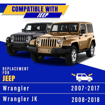 3 Wipers Fits Jeep Wrangler 2007