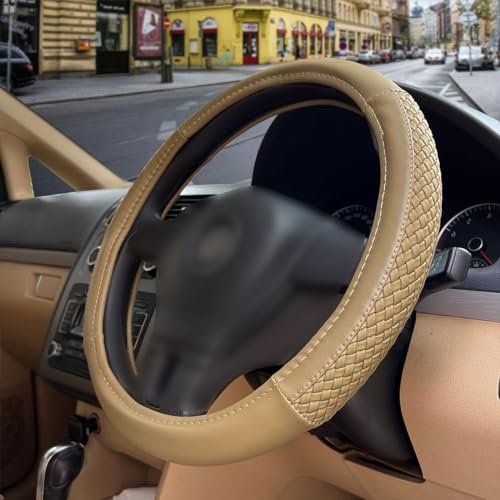 car Steering Wheel Cover Faux Leather Massage Universal fit 3D Honeycomb Hole Anti
