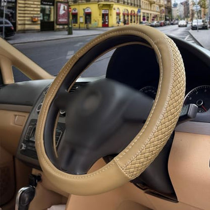 car Steering Wheel Cover Faux Leather Massage Universal fit 3D Honeycomb Hole Anti