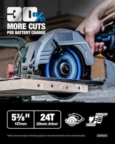5-3/8 Inch 24T Wood Framing & 30T Metal & 50T Aluminum Cutting Circular Saw Blade, 20mm Arbor, Carbide Tipped, Thin Kerf, Black Ice™, for Wood, Aluminum, Metal, 3-Pack(C054243050-3D)