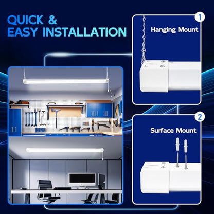 4FT 120W LED Shop Light Linkable (2 Count)
