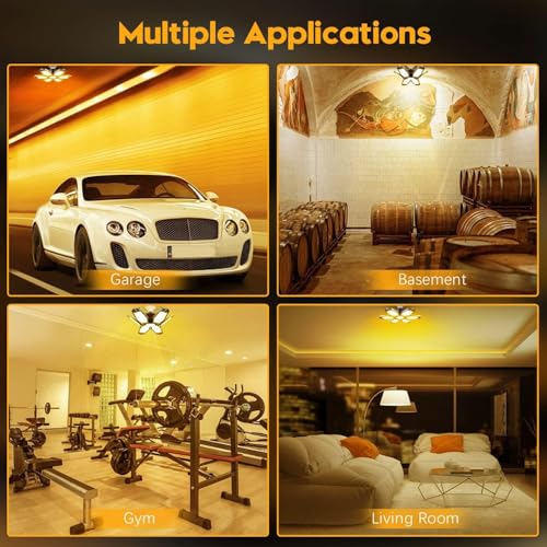 2 Pack Warm Garage Lights