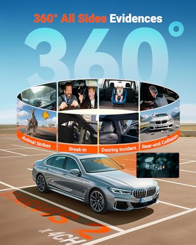N5S 4 Channel 360 Degree 2.7K Dash Cam