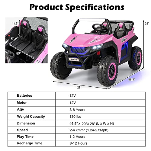 2 Seater Ride on Car for Kids