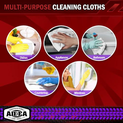 White Microfiber Cleaning Cloth 10PK (10 Count)