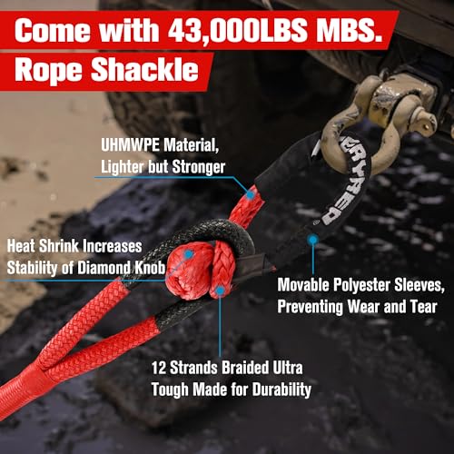 Kinetic Recovery Rope Kit with 2 Soft Shackles (30 Foot)