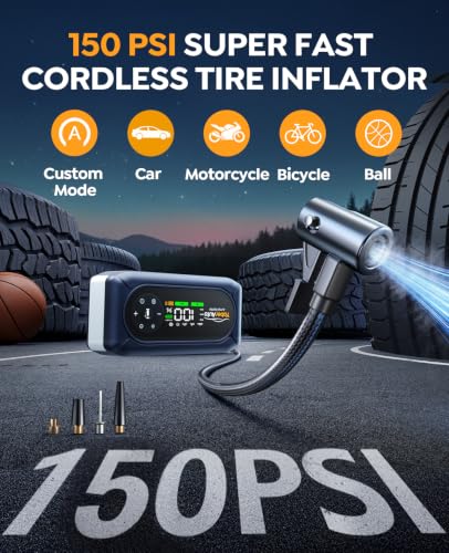5000A Car Jump Starter with Air Compressor