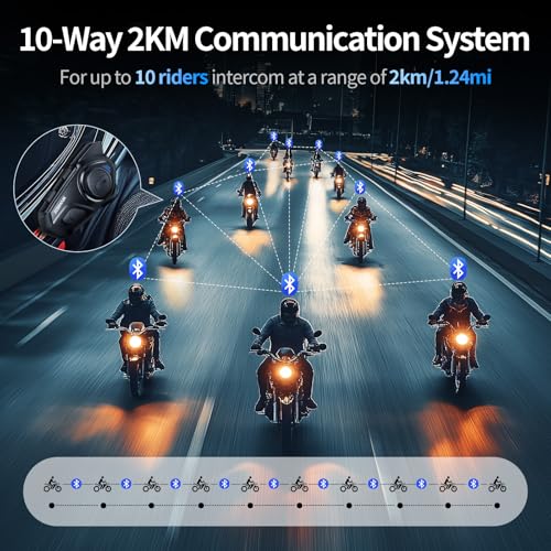 Motorcycle Helmet Bluetooth Headset (2 Count)