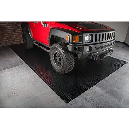BLT G Floor Diamond Garage Floor Mat 75 Mil 7.5' x 17' Midnight Black