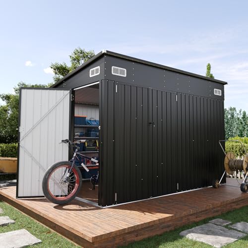 8'x10' Lean to Shed Outdoor Storage Sheds with Triple Doors