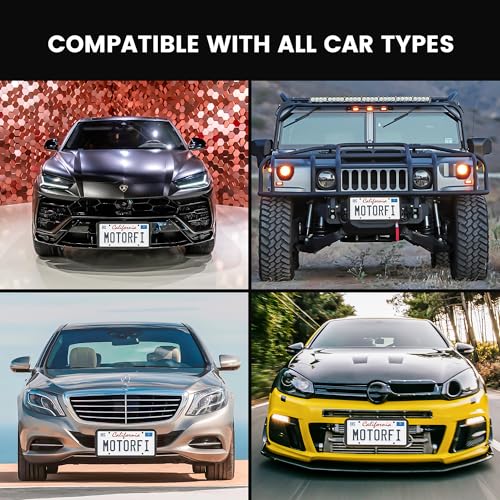 Black Silicone License Plate Frames 2 Pack