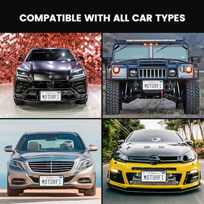 Black Silicone License Plate Frames 2 Pack