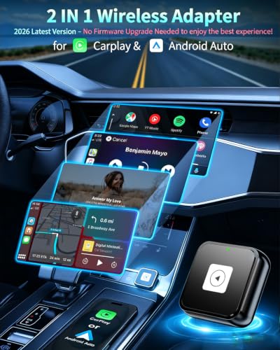Wireless CarPlay Adapter for Apple iPhone & Android Auto Dongle