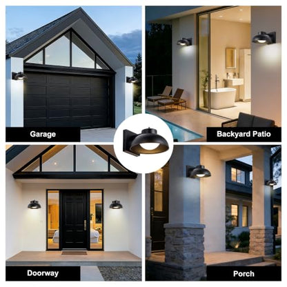 Black Exterior Light Fixtures (2 Count)
