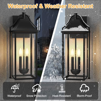 22IN Dusk to Dawn Outdoor Wall Sconce